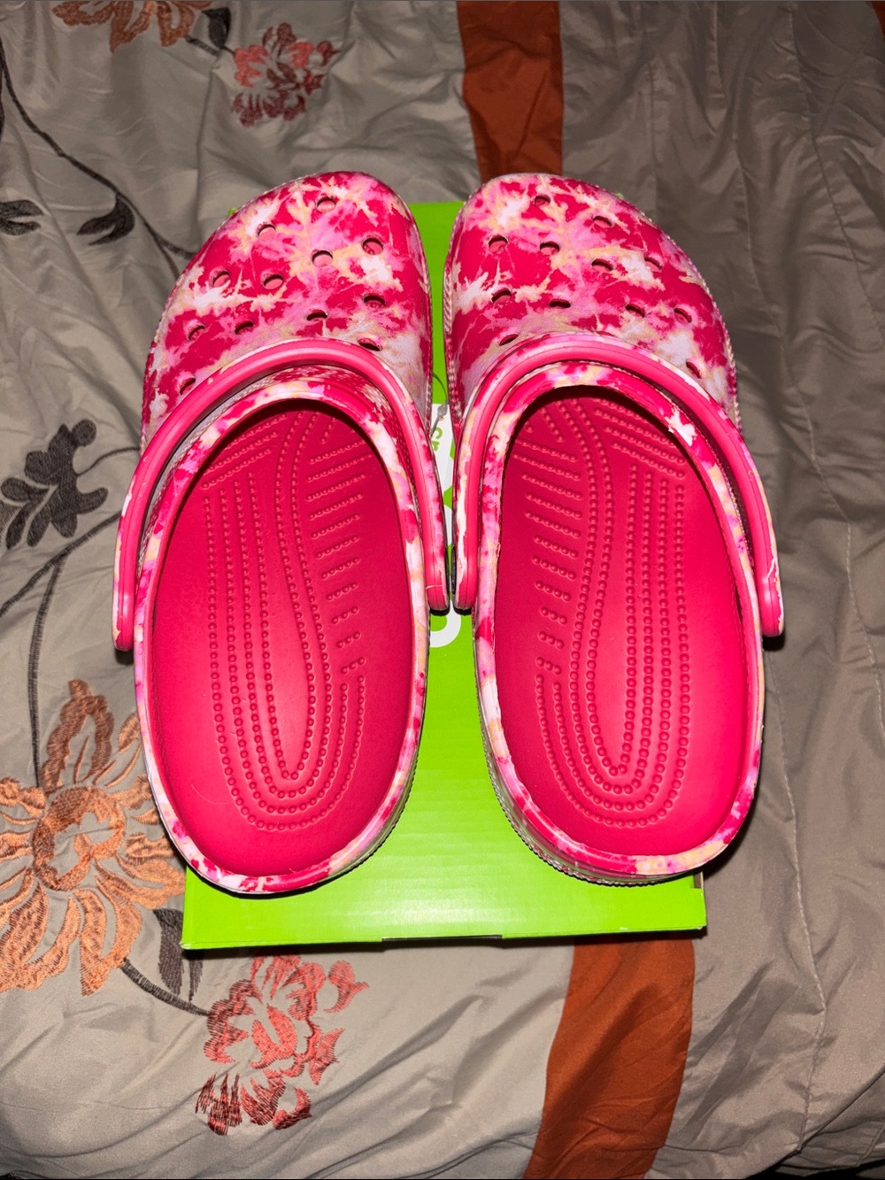 Womens Crocs Classic Bleach Dye